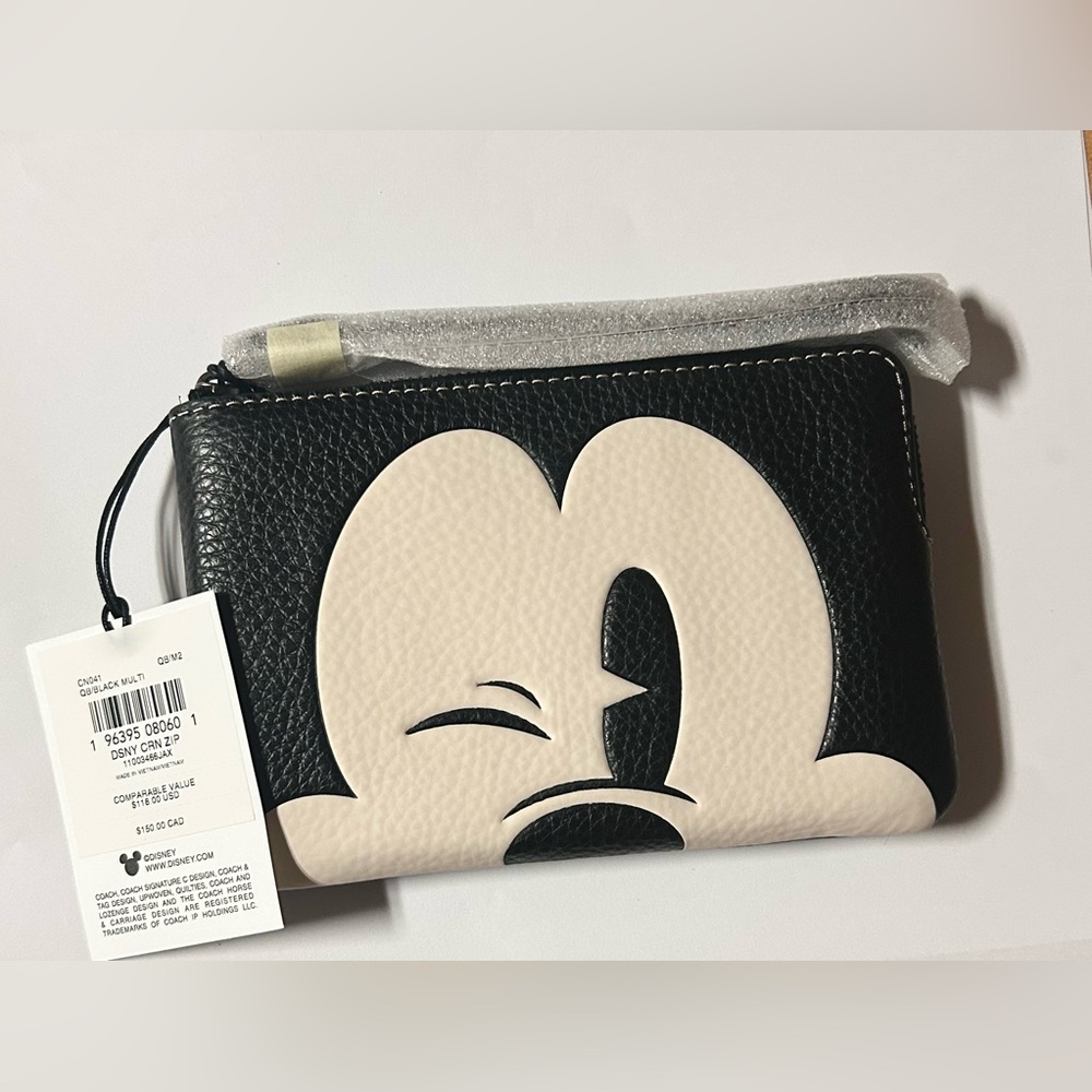 Coach Disney Mickey Mouse Wristlet NWT - Picture 2 of 3